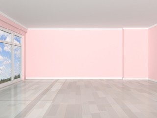 3d rendering the empty room