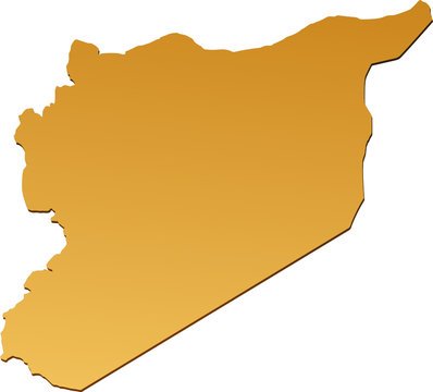 Brown Map of Syria