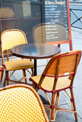 Cafe terrace in paris