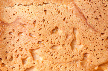 Closeup of a crispy fresh backed homemade bread