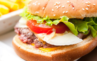American cheese burge