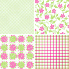 Scrapbook patterns for design, vector