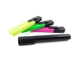 Marqueur Noir et Surligneurs Couleurs