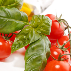 fresh tomatoes and basil