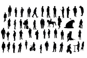 silhouettes of people