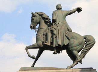 Obraz premium Tadeusz Kosciuszko monument, Krakow, Wawel Hill