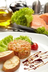 appetizer with salmon