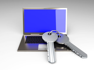 Gesicherter Laptop
