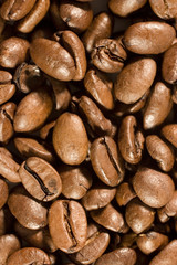Closeup of roasted coffee beans (as a background)