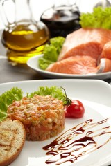 appetizer with salmon