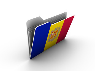 folder icon with flag of andorra