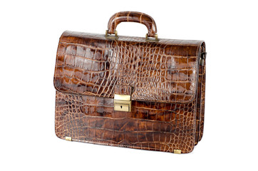 brown expensive briefcase