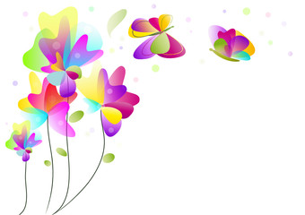 Fototapeta na wymiar floral design rétro