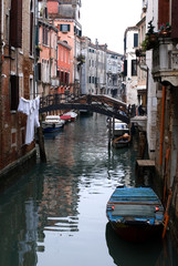Fototapeta na wymiar Canal Scene, Venice, italy