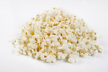 popcorn on white background