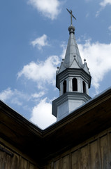 Fototapeta na wymiar wooden church steeple