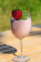 Milchshake mit Erdbeere