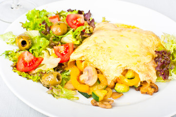 Vegetable pasta rolls