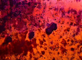 abstract red old background texture with scratches and stains of
