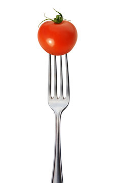 diät / gabel mit tomate © Liddy Hansdottir