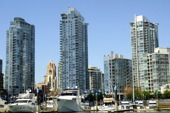 Views from Granville Island of  Vancouver Canada