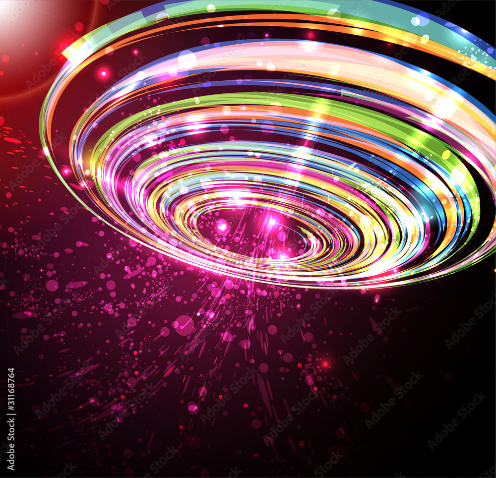 Poster abstract perspective circle background.