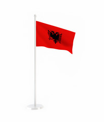 3D flag of Albania