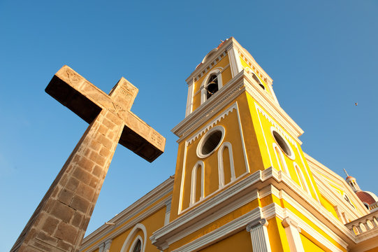 Cathedral at Granada, Nicaragua, Central America.