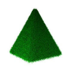 3d render of grass pyramide