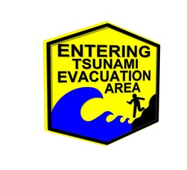 TSUNAMI Warning sign