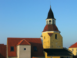 Obraz premium Bell tower Faaborg Denmark