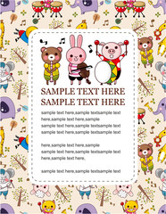 animal play music card