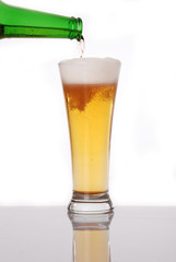 Glass of beer close-up