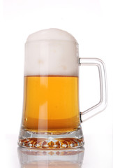 Glass of beer close-up