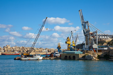 Fototapeta premium Cranes in dry dock
