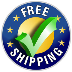 Free Shipping button/label