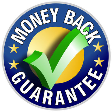 Money Back Guarantee Button/Label