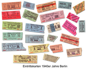 Obraz premium Berliner Eintrittskarten 40er Jahre