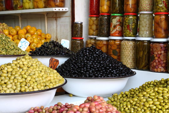 Spices shop in the medina of Marrakech, Morocco