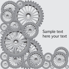 vector set of silver gears
