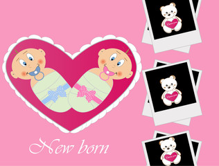 template for baby arrival greeting card