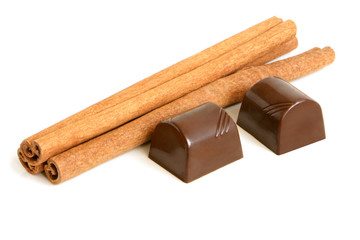 Cinnamon bark and chocolate sweets