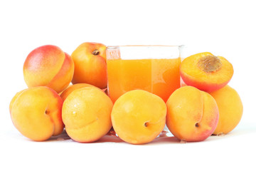 Fresh juice with apricot group