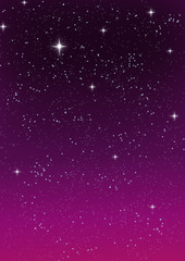 Stars in the sky, vector image.