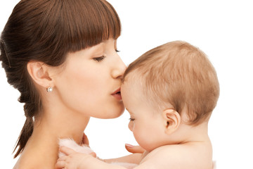 happy mother with adorable baby