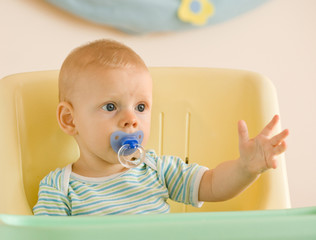 baby with pacifier