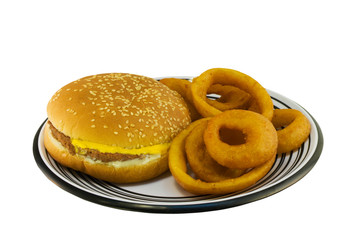 simple cheeseburger plate