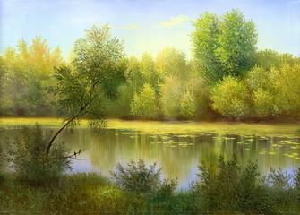 Obraz na płótnie Canvas Jezioro drewna
