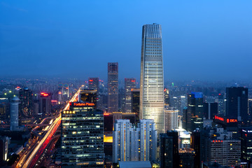 Fototapeta na wymiar Central Business District w Pekinie, Chiny
