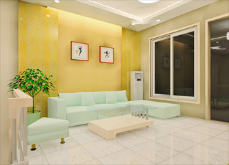 Fototapeta na wymiar Modern home interior with furniture